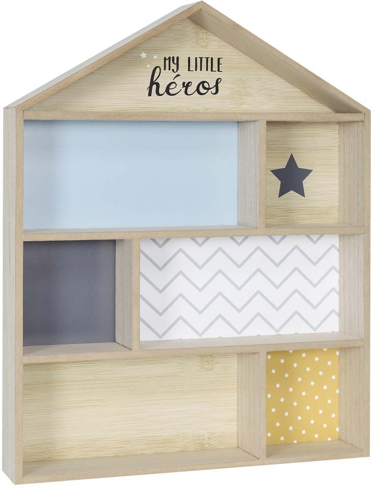 Etagère maison en bois My little héros