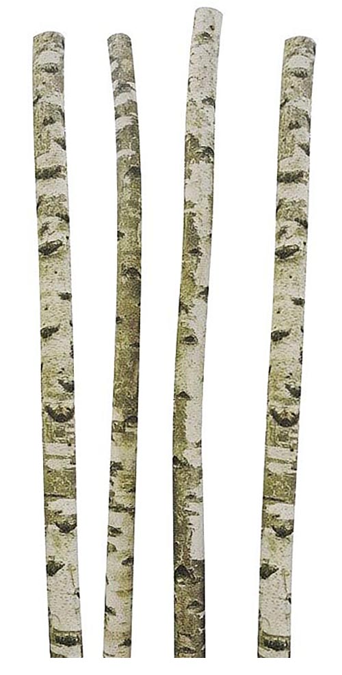 Troncs de bouleau décoratif 200cm Lot de 4