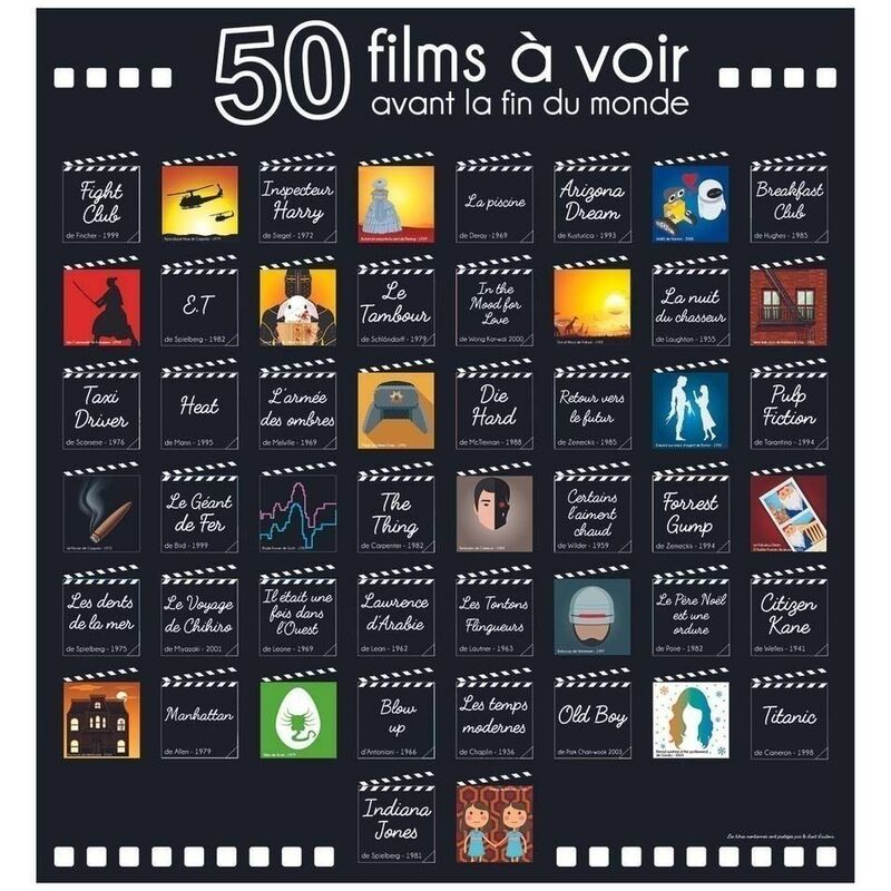 Poster 50 films à voir avant la fin du monde Films à voir
