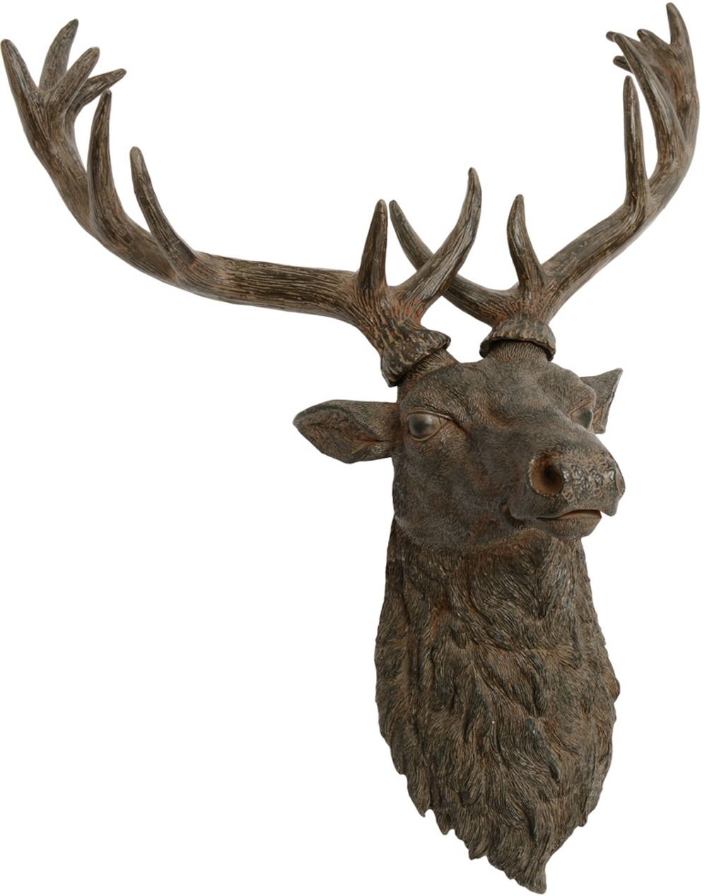 Trophée tête de cerf en résine Rusty