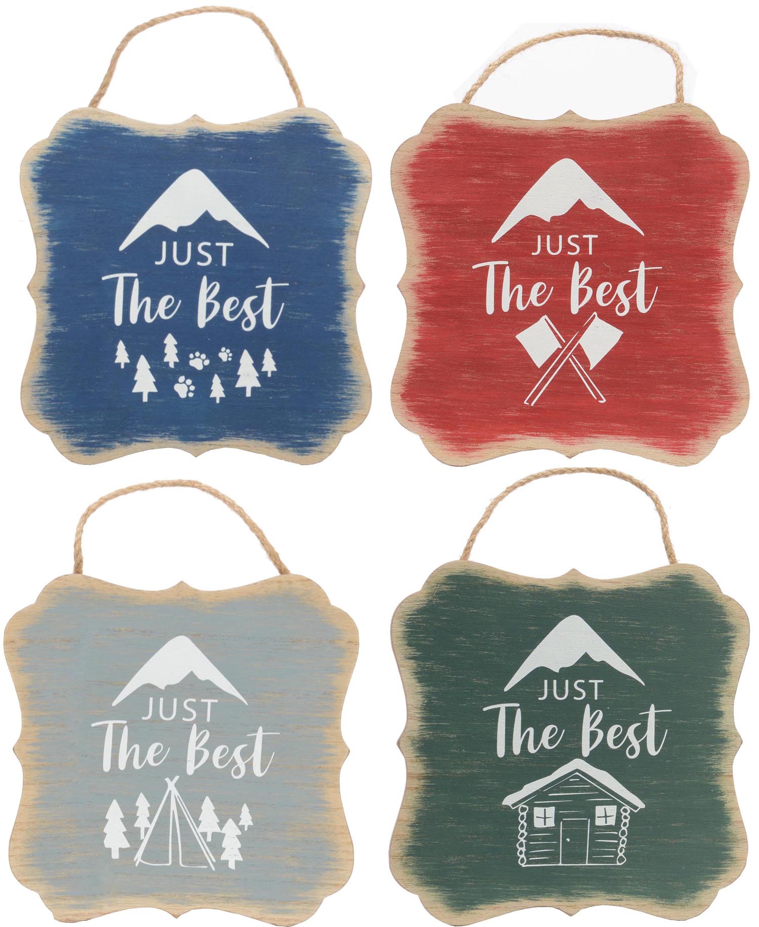 Décorations à suspendre Just the best (Lot de 4)