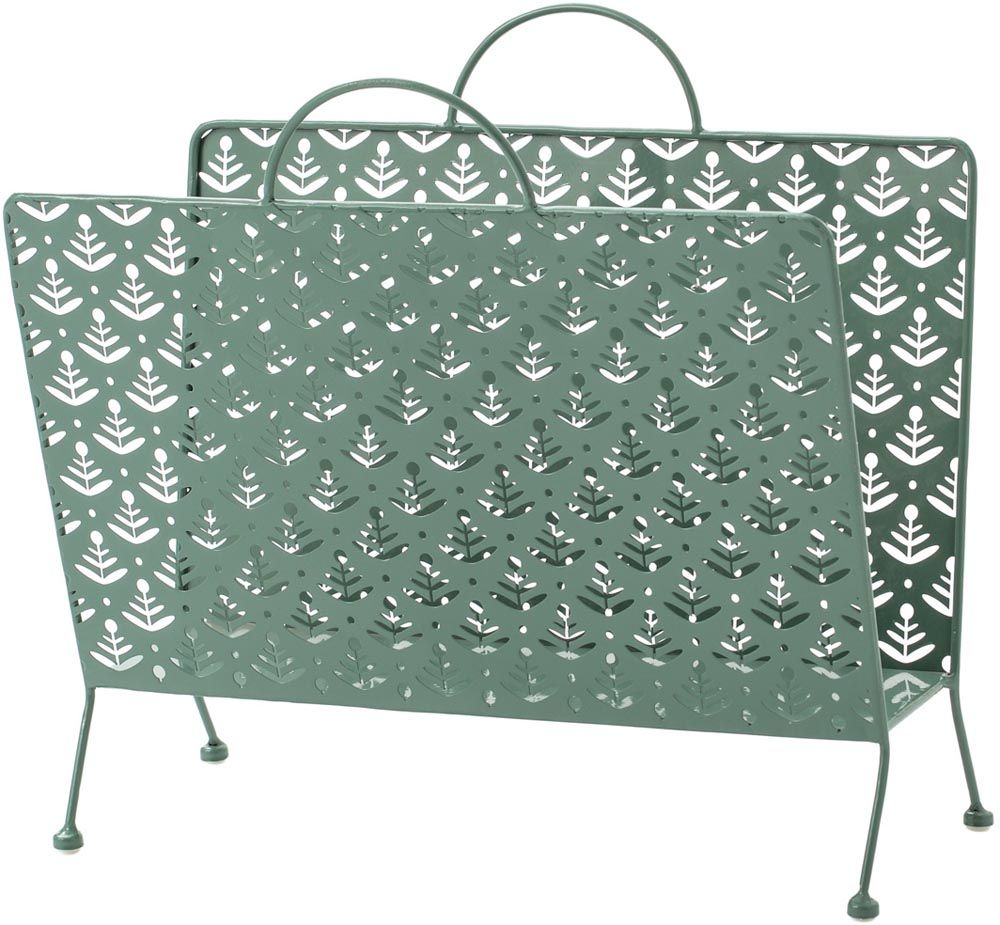 Porte revues en métal ajouré feuilles