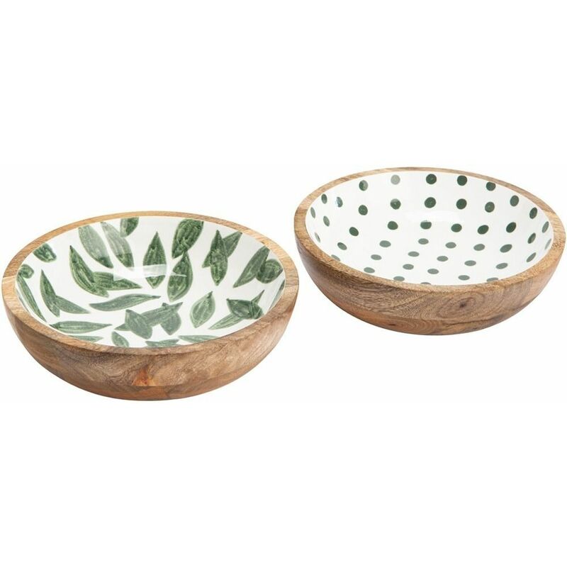 Set de 2 coupelles en bois Eco chic