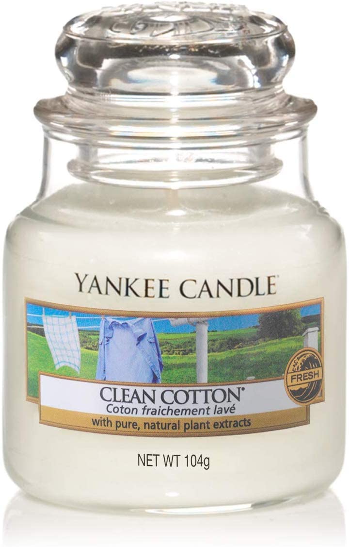 Bougie jarre en verre senteur coton frais Petit modèle