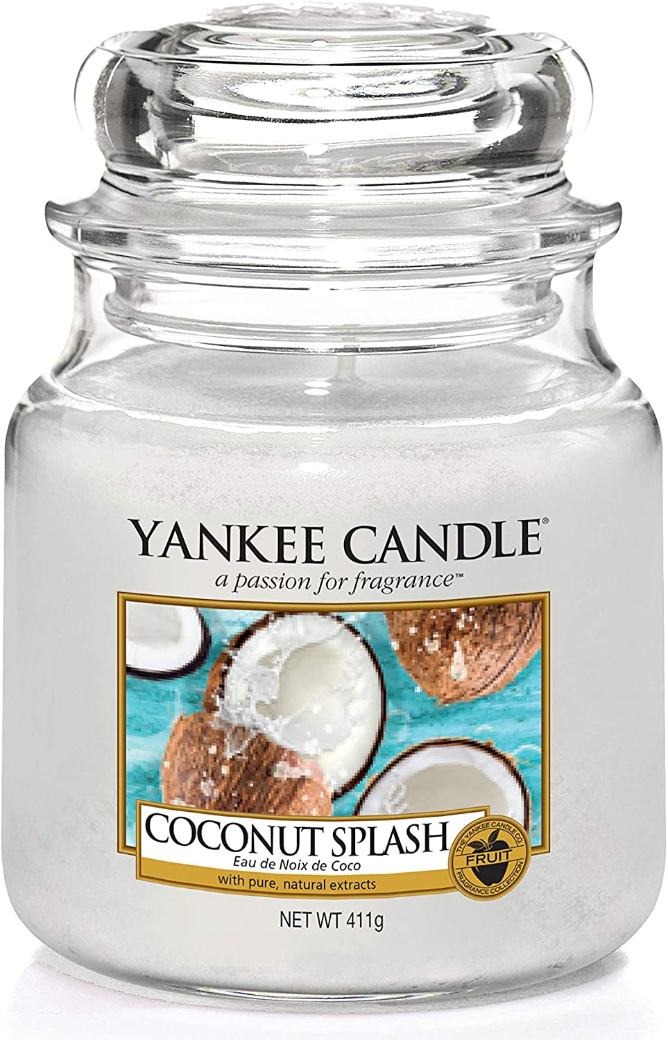 Bougie jarre en verre senteur eau de coco Moyen modèle