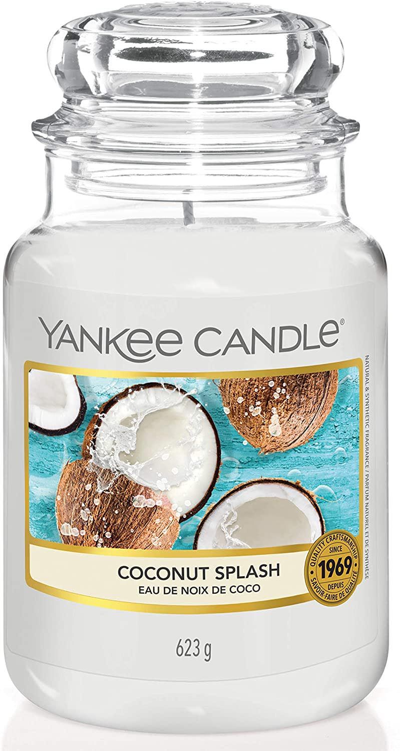 Bougie jarre en verre senteur eau de coco Grand modèle