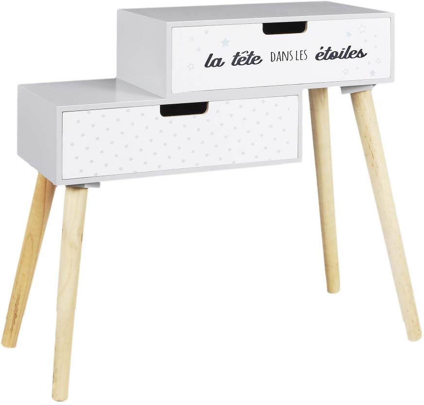 Chevet enfant en bois La tête dans les étoiles
