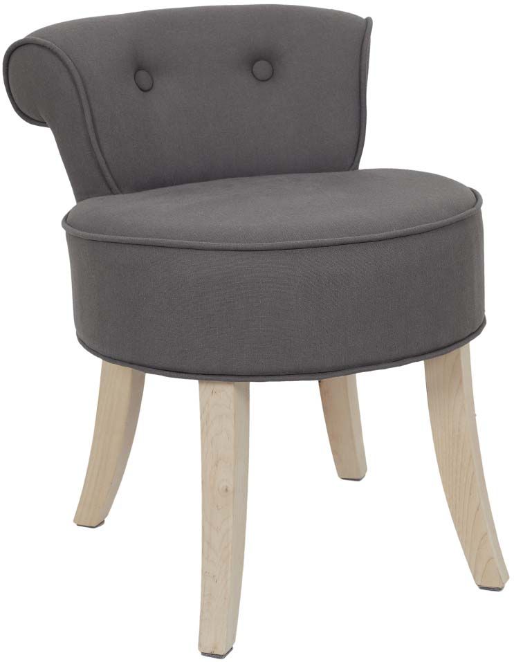 Tabouret en bois et tissu Eleonore