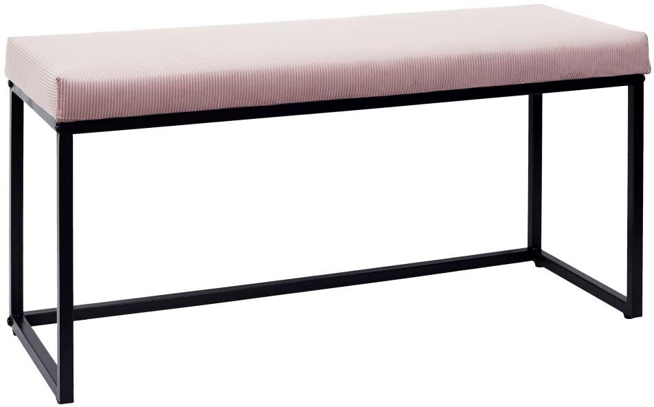 Banc en métal assise en velours Giulia