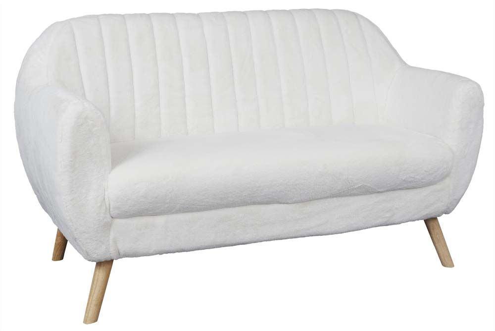 Canapé en tissu imitation fourrure Aurora