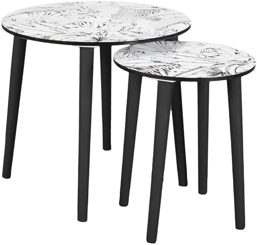Tables gigognes plateau imprimé Natural Wild (Lot de 2)