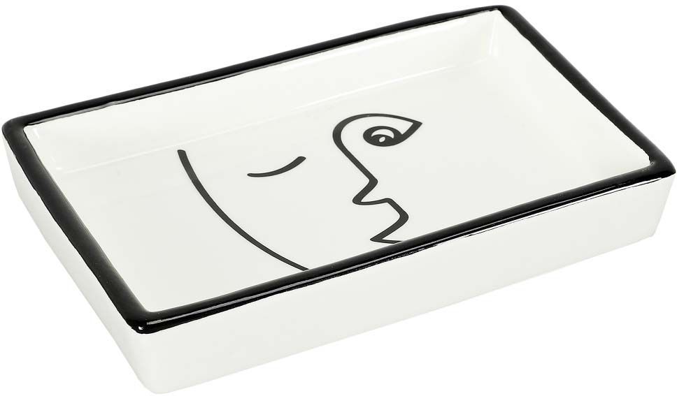 Vide poche en céramique Arty I Motif noir