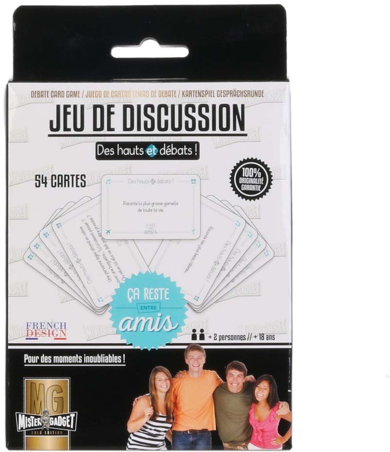 Jeu de cartes débat entre amix 54 cartes