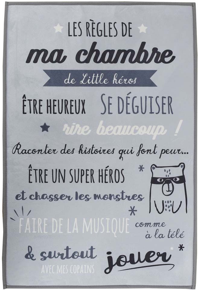 Tapis règles de la chambre enfant 60x90 cm