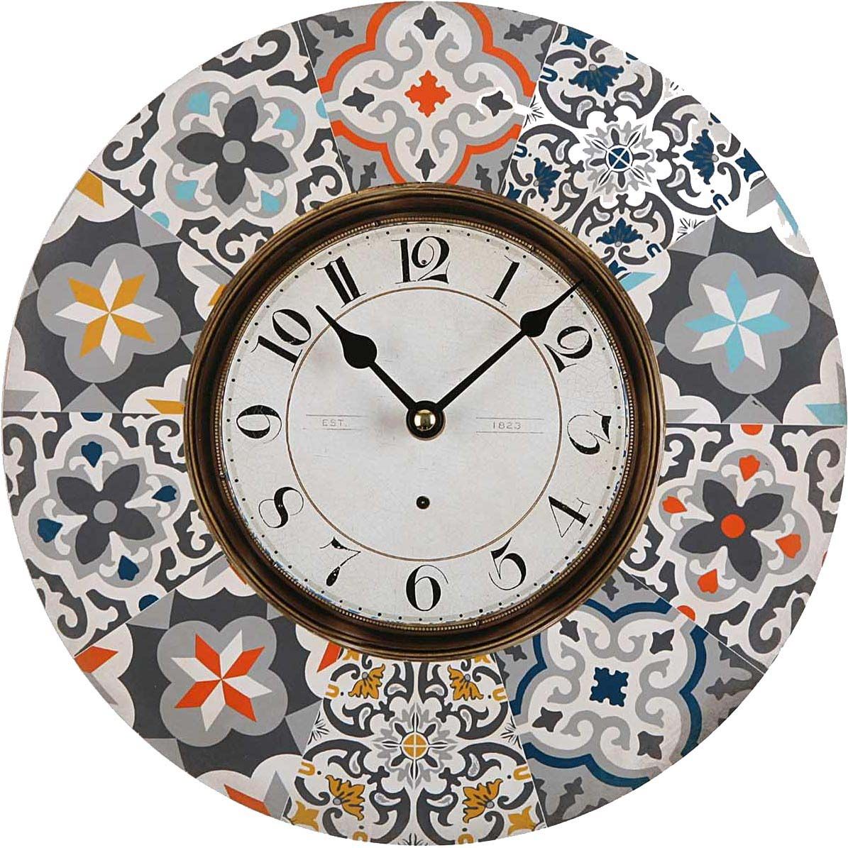 Horloge en bois avec imprimés Alfama 29 cm