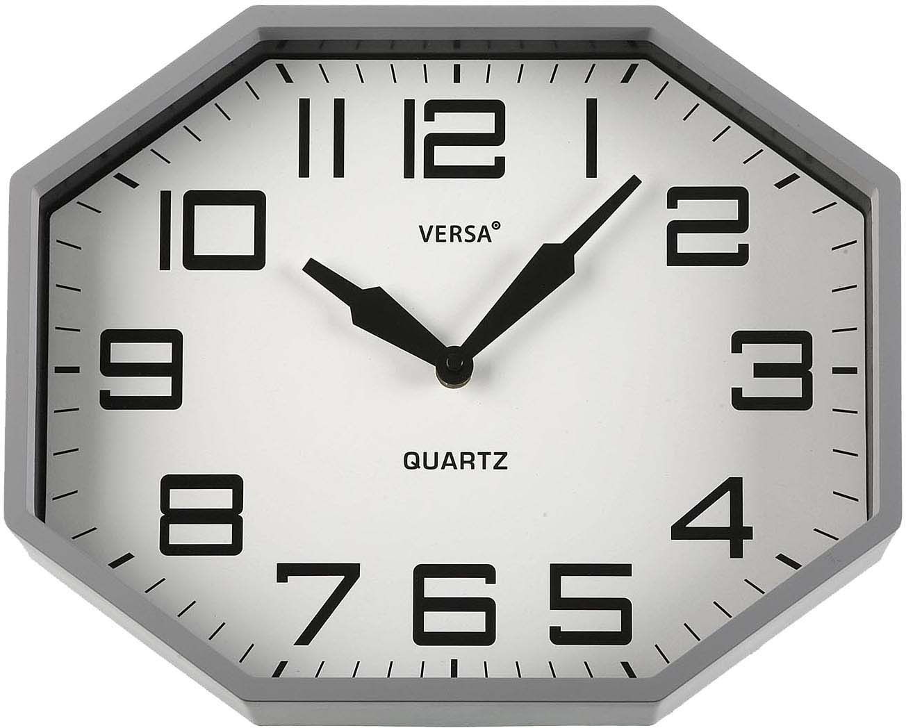 Horloge octogonale en plastique 32 cm