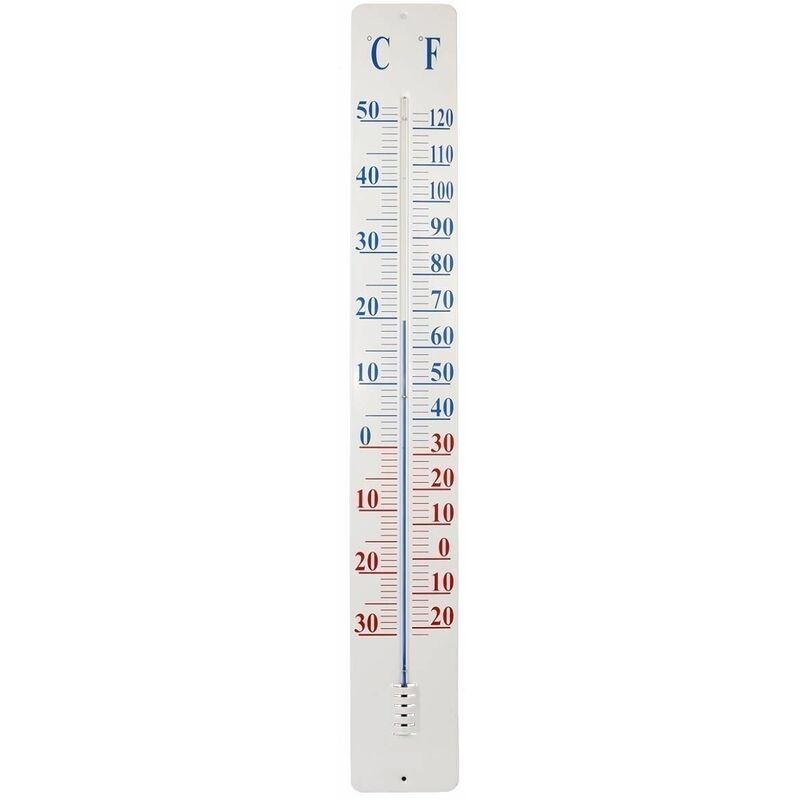Thermomètre 90 extérieur sur plaque Métal