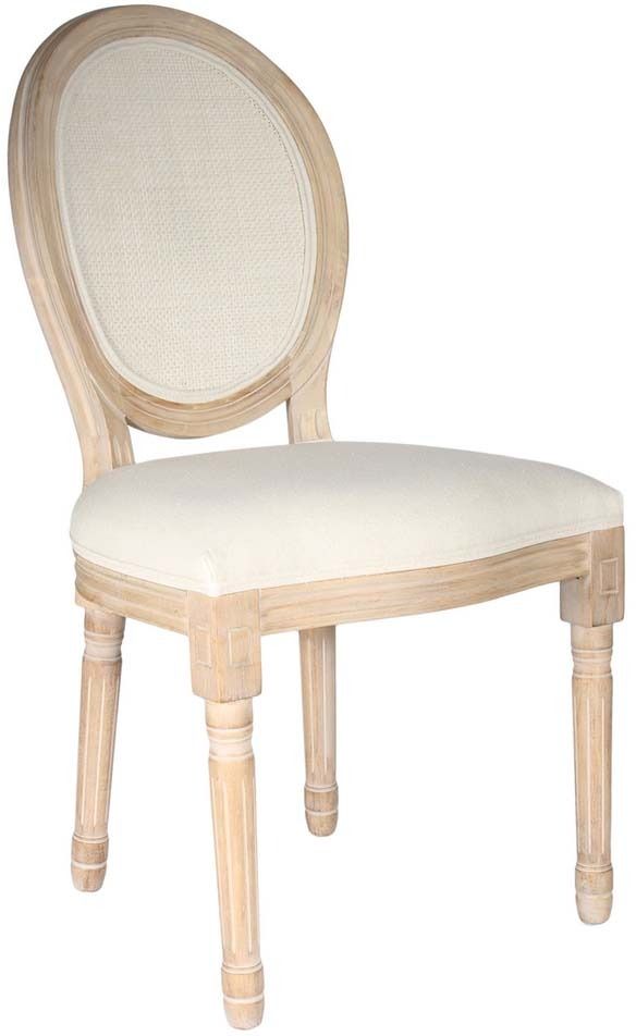 Chaise en bois patiné et canage Eléonore