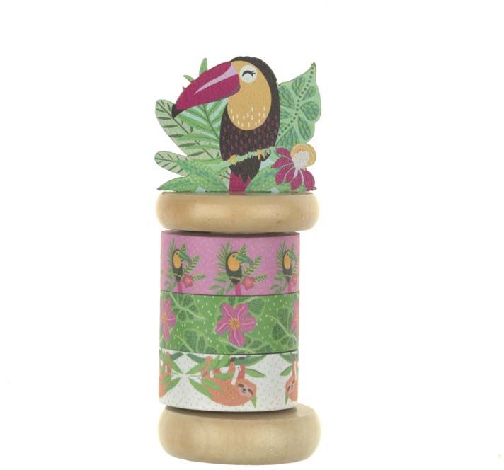 Set de 3 rubans mini-masking tapes Tropical Green