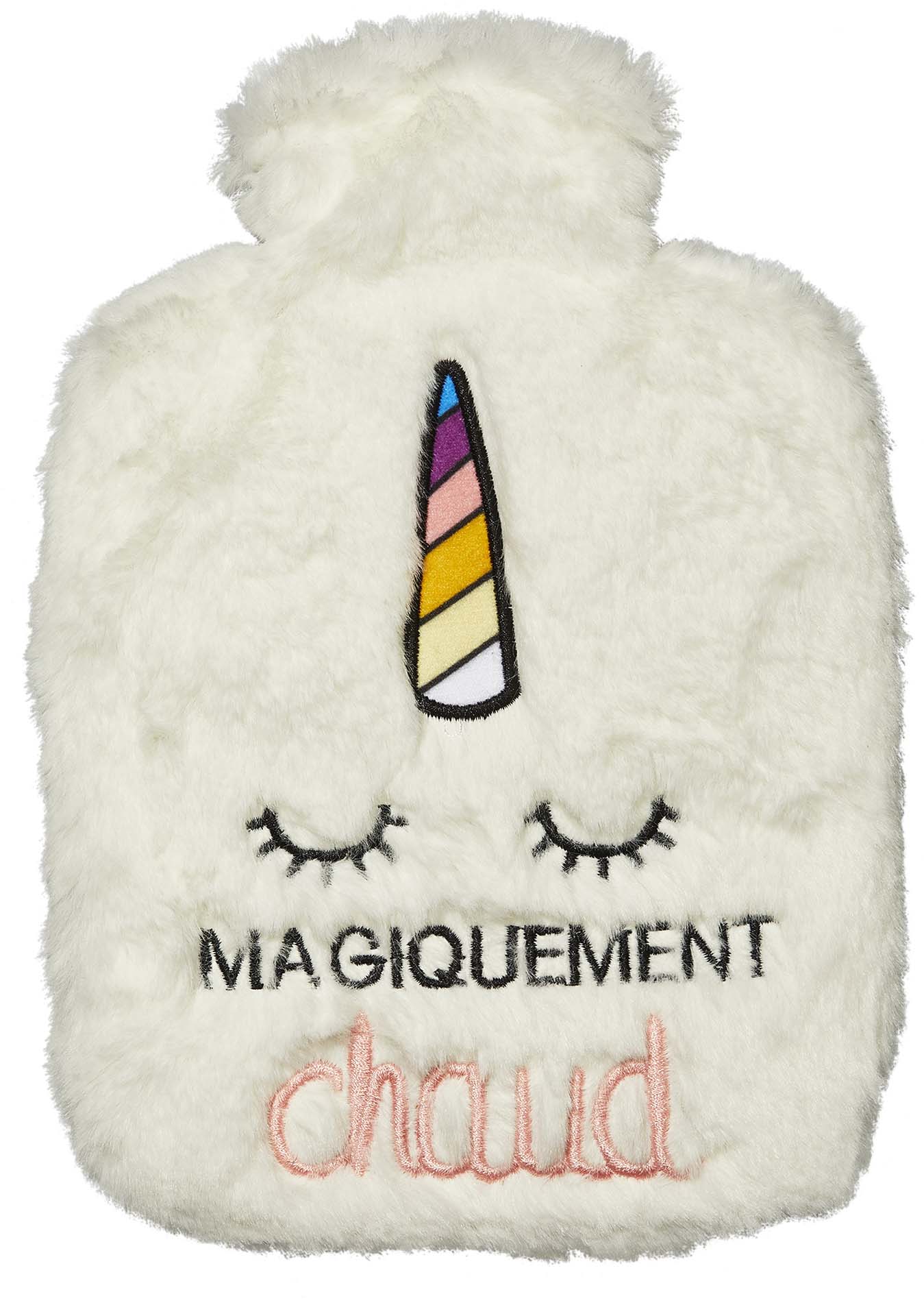 Bouillotte peluche Licorne