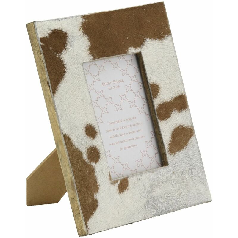 Cadre photo avec peau de vache Petit modèle