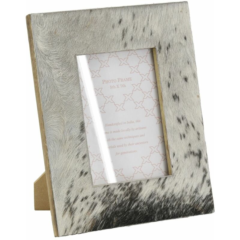 Cadre photo avec peau de chèvre Grand modèle