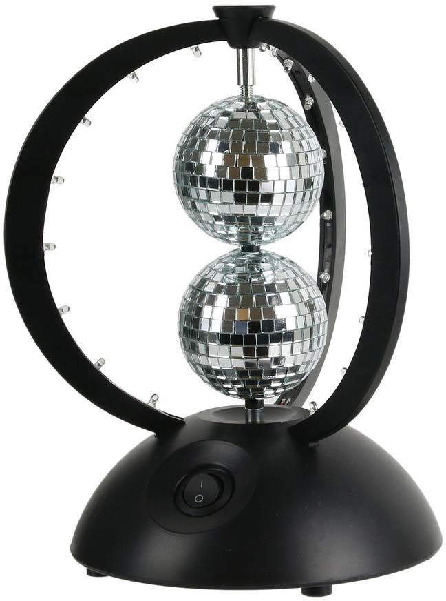 Double boule à facettes rotative 24 leds