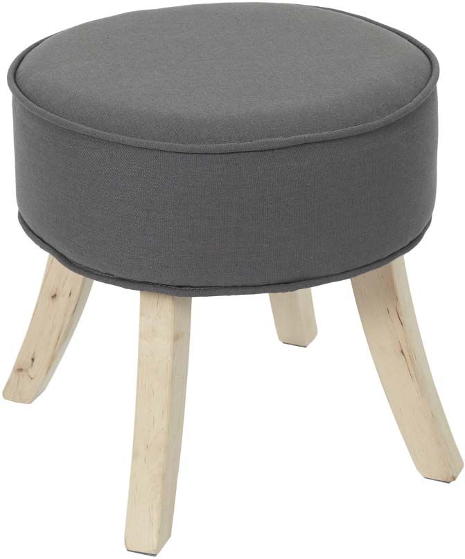 Tabouret en lin et bois Roméo