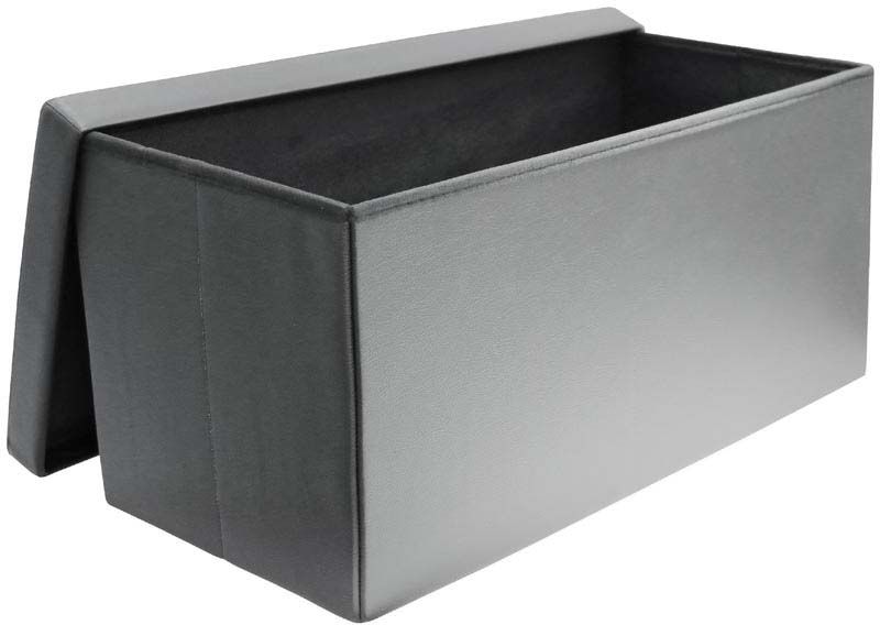 Banc coffre de de rangement en simili cuir Zoé