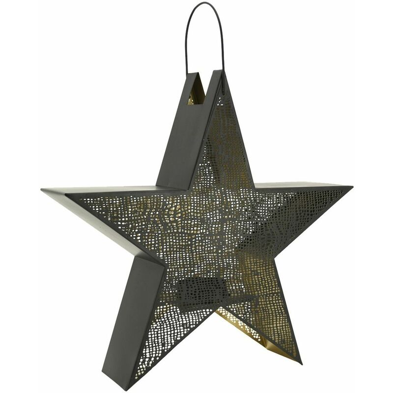 Lanterne étoile en métal laqué