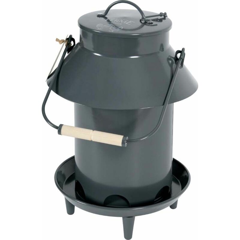 Mangeoire en métal broc avec toit Ma petite ferme