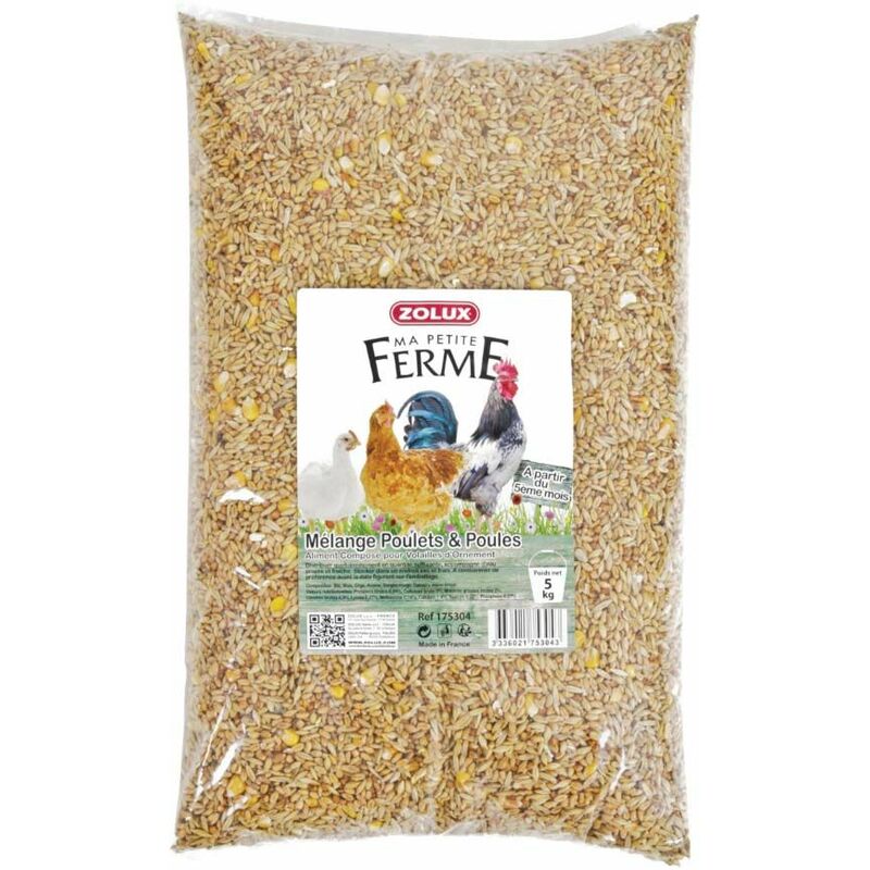 Mélange de graines pour poulets et poules 5 kg