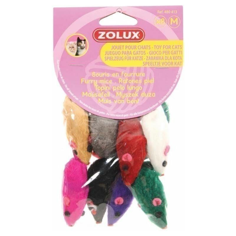 8 jouets pour chats Souris en fourrure