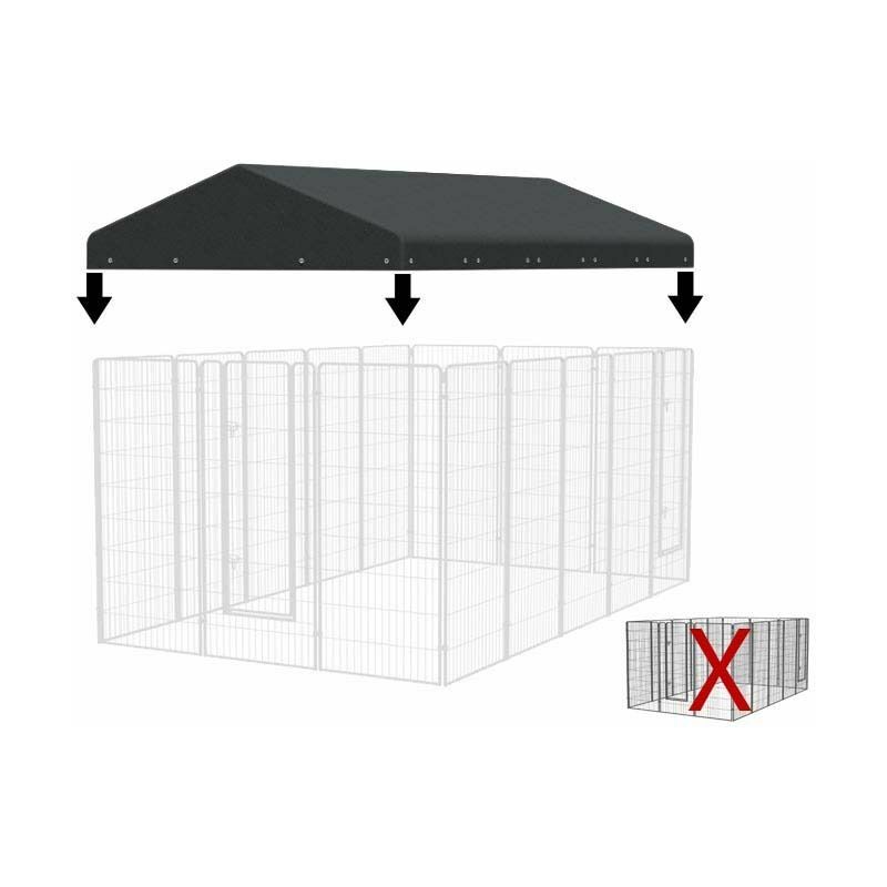 Toit pour chenil en métal Security