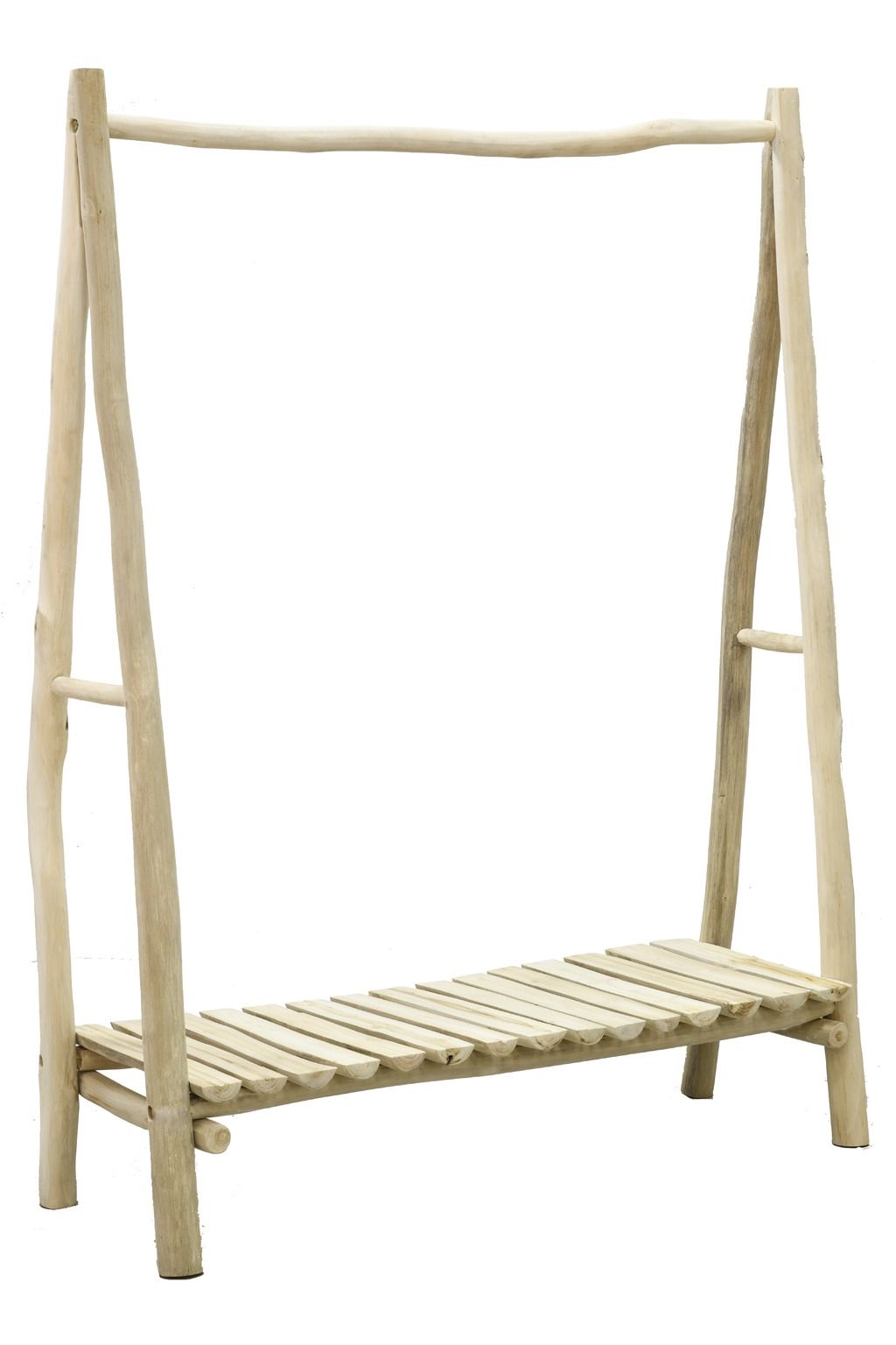 Portant en branches de teck naturel