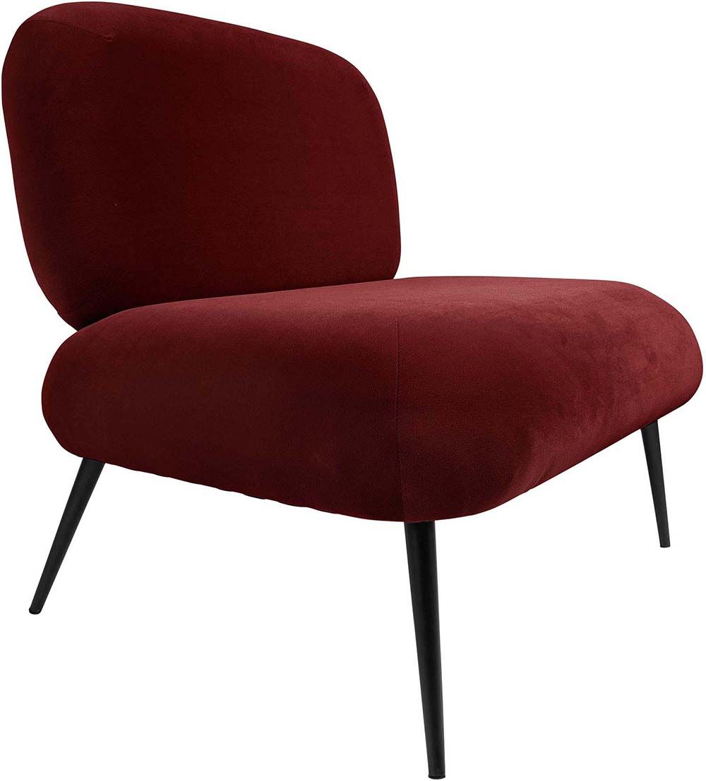 Fauteuil cosy en velours et métal Puffed