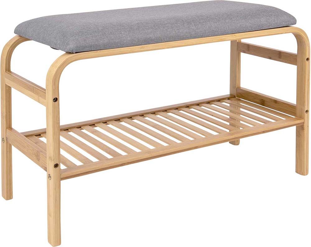 Banc en bambou avec coussin Fabric