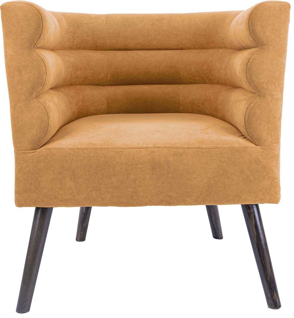 Fauteuil design en velours et bois Explicit