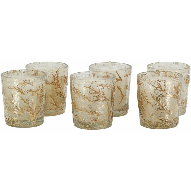 Photophore en verre doré (Lot de 6)