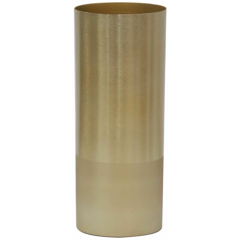 Vase cylindrique en métal doré