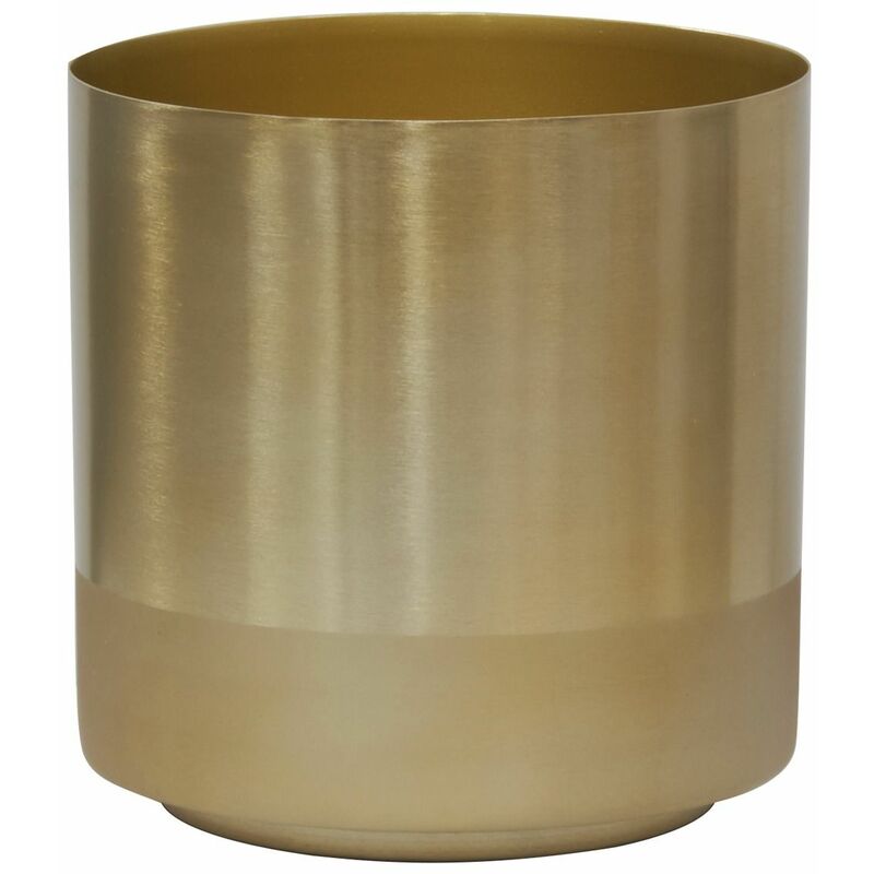 Cache-pot en métal doré