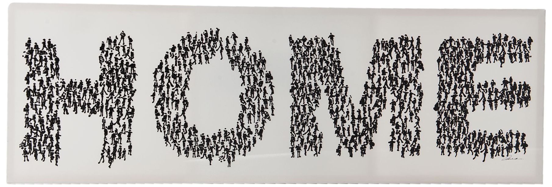 Toile inscription Home 40 x 120 cm