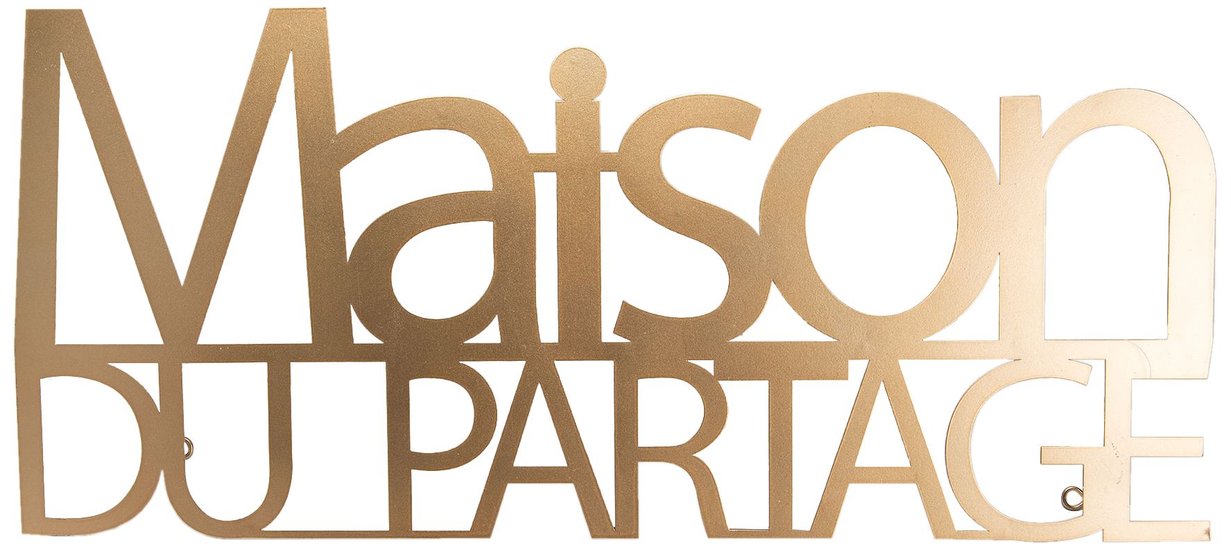 Décor mural en métal Maison du partage