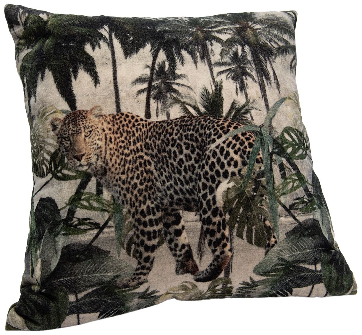 Coussin en velours Panthère 45 x 45 cm