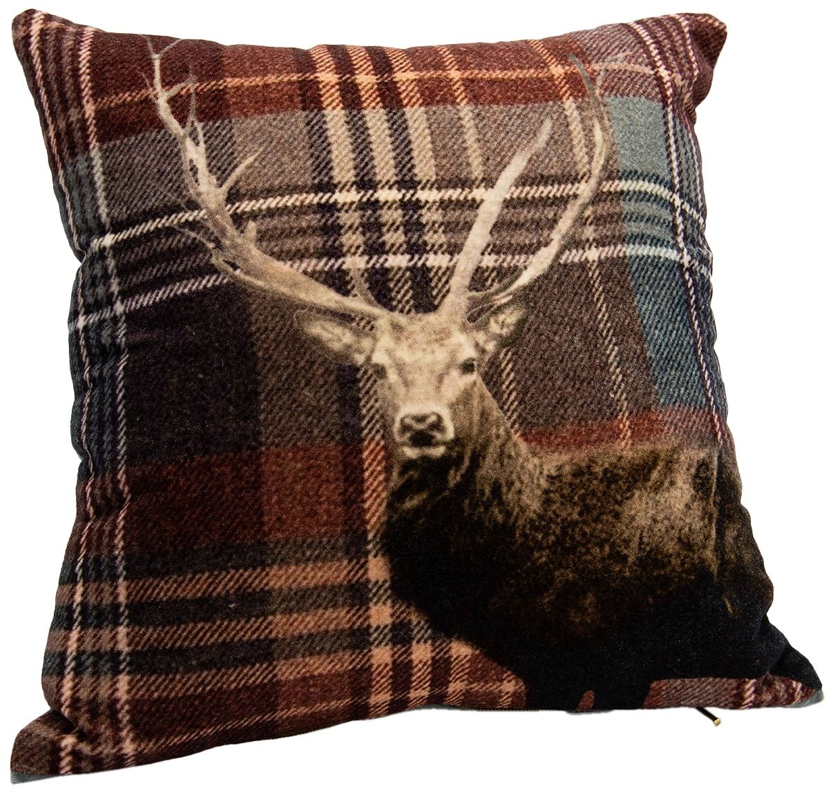 Coussin tartan Cerf 45 x 45 cm
