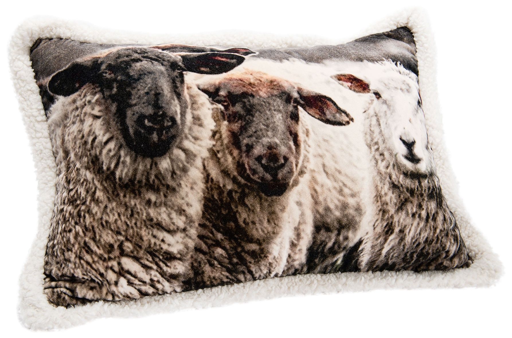 Coussin en sherpa Moutond 40 x 60 cm
