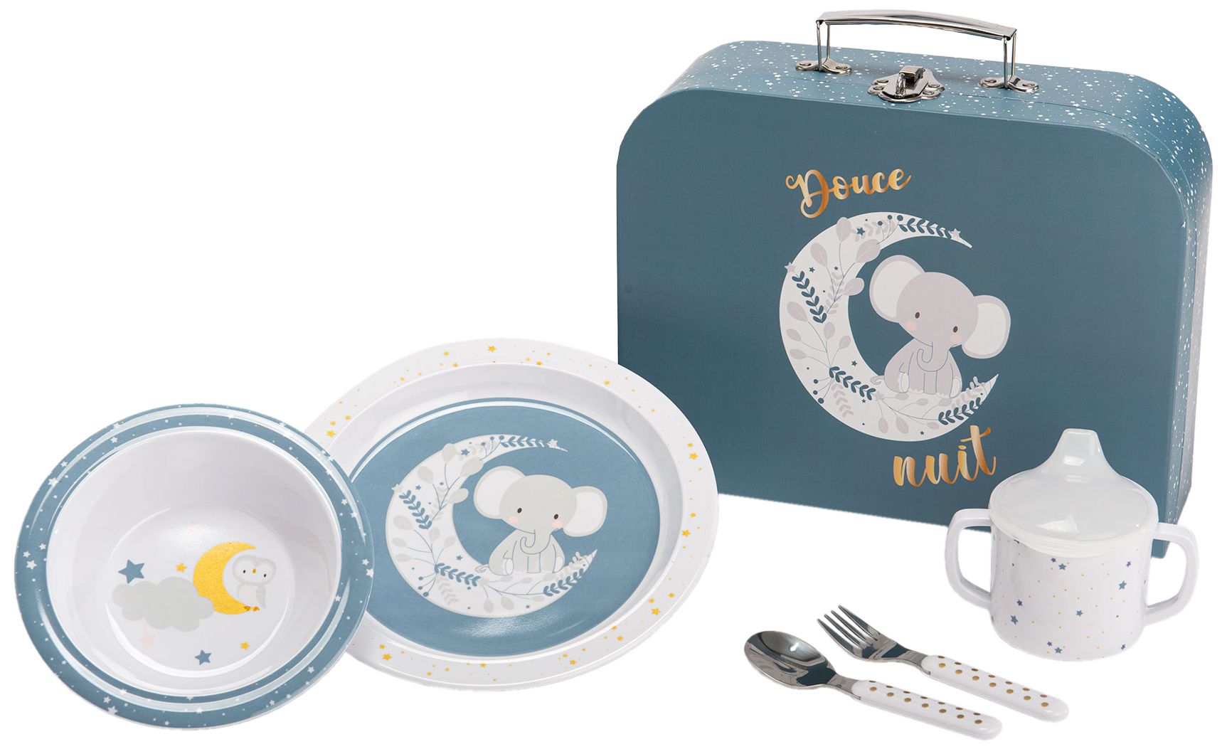 Coffret 5 pièces vaisselle de bébé Lilian valisette