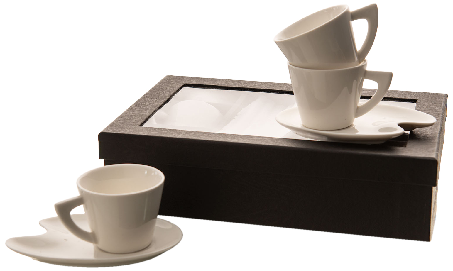 Coffret 6 tasses avec soucoupes Palette