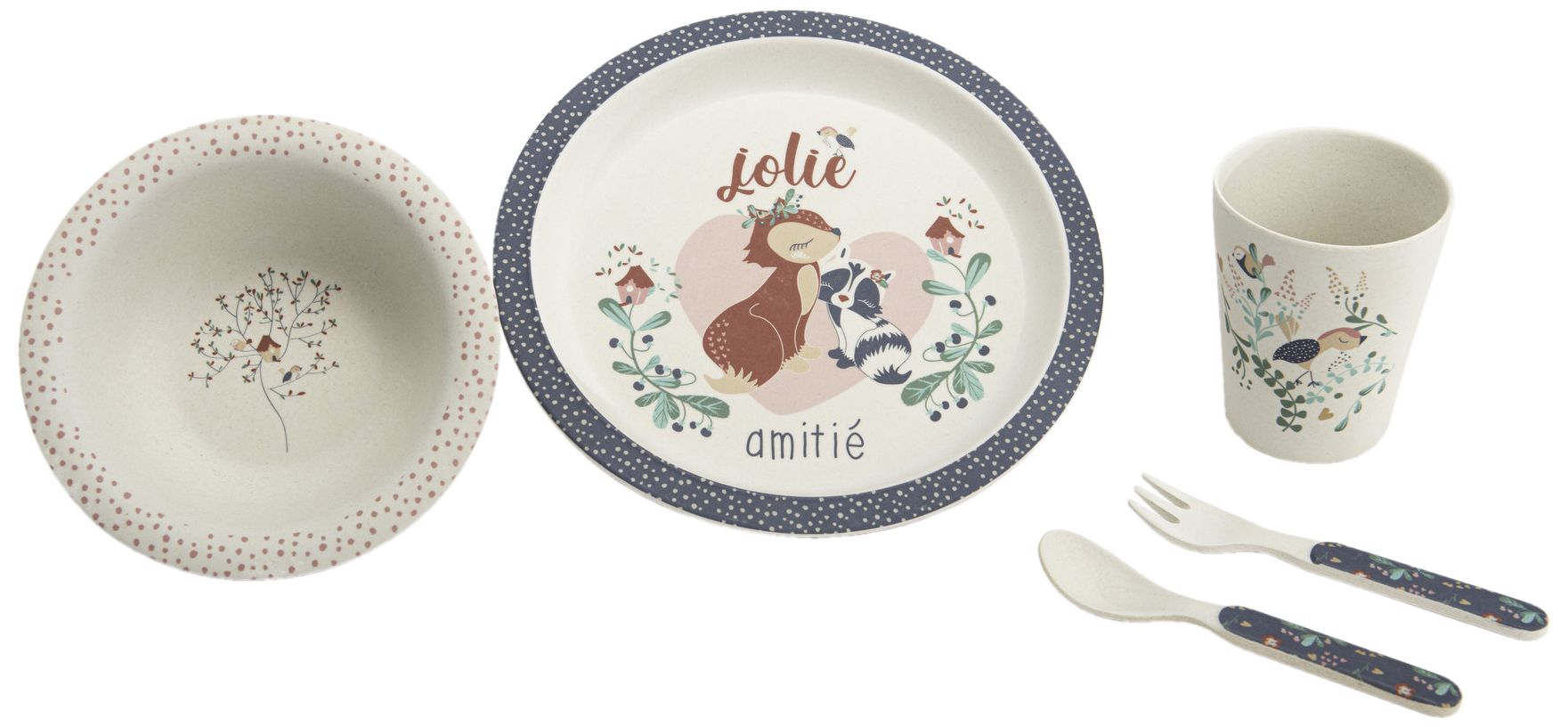 Coffret 5 pièces vaisselle de bébé Lili