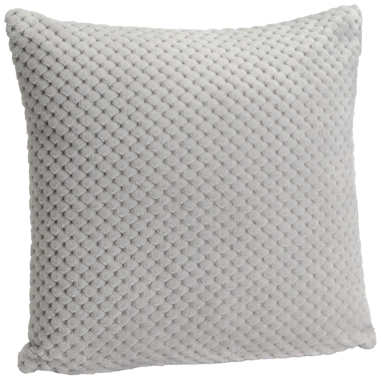 Coussin fausse fourrure à damier 40 x 40 cm